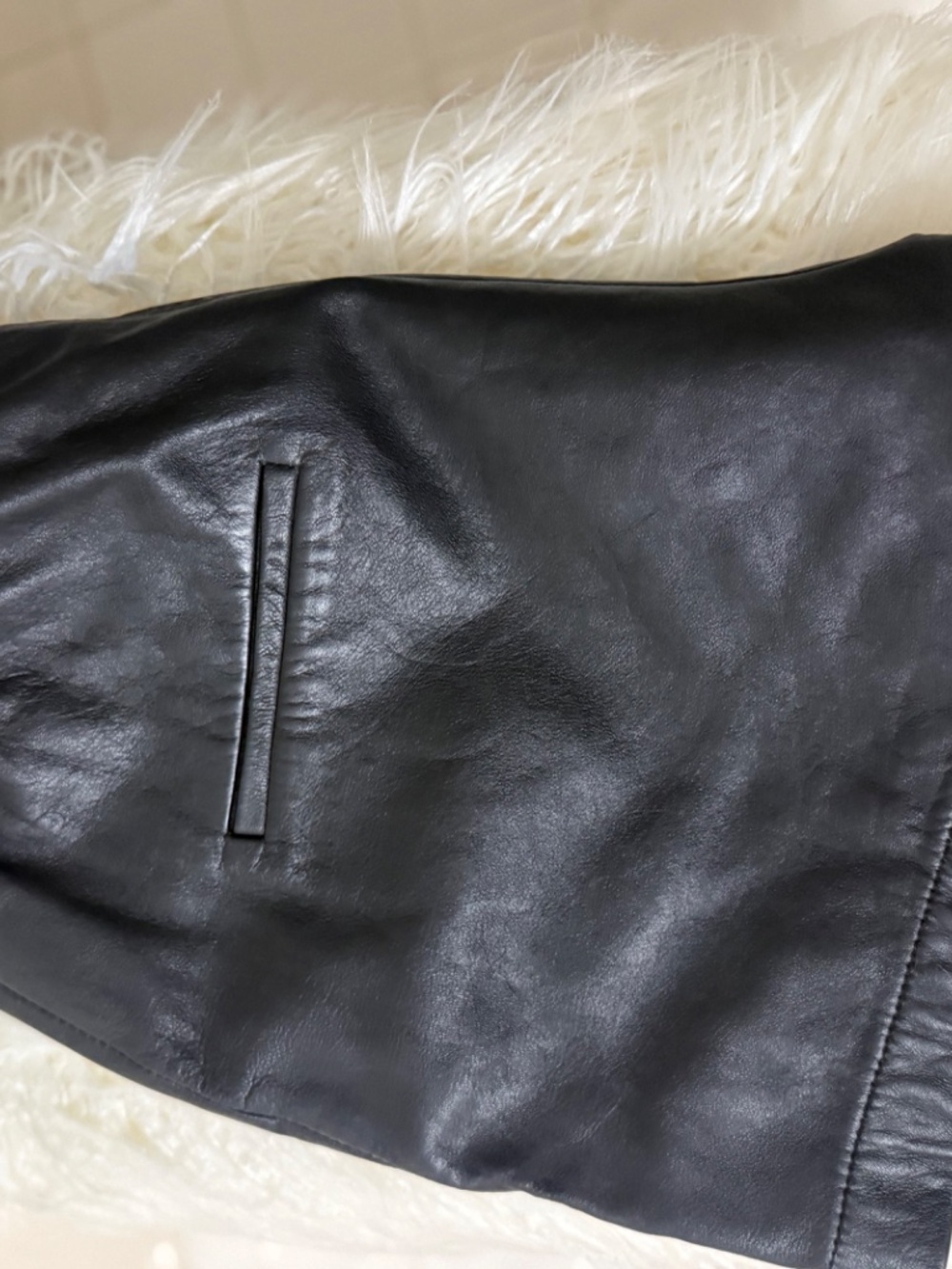 Mango genuine leather shorts size 6 - Picture 7 of 12